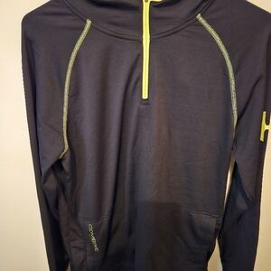 Under Armour Gray and Neon Half-Zip Pullover